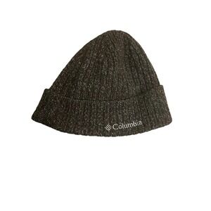 Unisex Columbia Park Rapids ONE SIZE Beanie Cap Brown w/White Hat